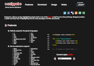Snippet - jQuery Syntax Highlighter を使えるようにしてみました
