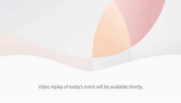 Apple Special Event. March 21, 2016. の発表では