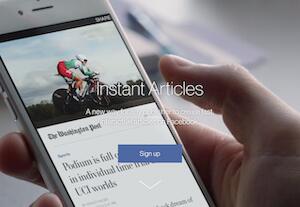 Facebook の Instant Articles (インスタント記事) が始まったようです