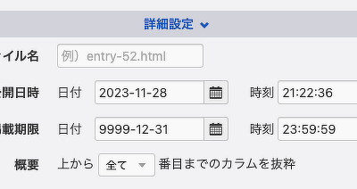 エントリー新規投稿画面で次のエントリーコードっぽいものを placeholder に表示させるカスタマイズ