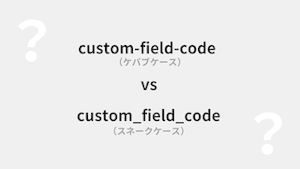 CMS のカスタムフィールドコード、ハイフンとアンダースコアどちらを使うべきか？