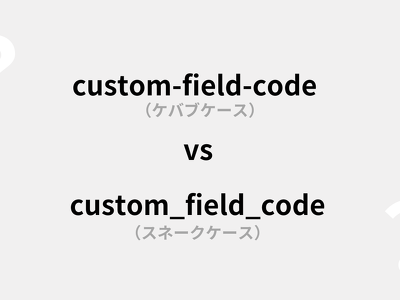 CMS のカスタムフィールドコード、ハイフンとアンダースコアどちらを使うべきか？
