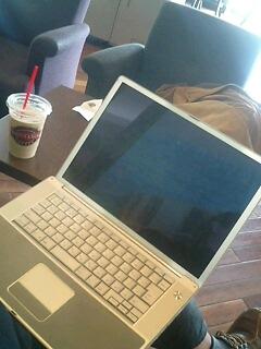 気分転換に外で仕事！