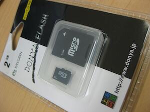 W61CA用にmicroSDカードが届きました