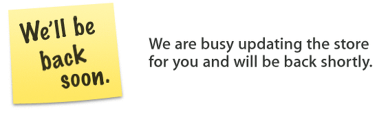 Apple Store が We'll be back soon.