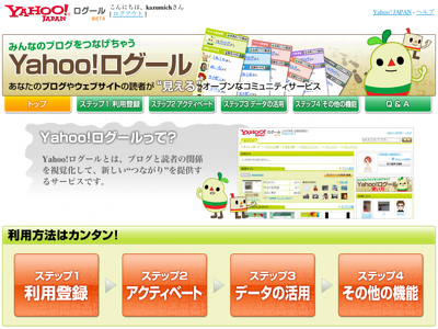 Yahoo!ログールというサービス開始