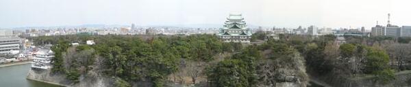 名古屋城のパノラマ写真