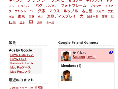 Google Friend Connect を貼ってみた