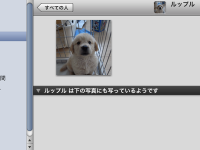 iPhotoの顔認識機能は、イヌはダメでした。