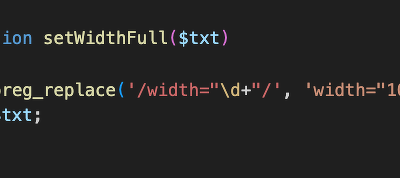iframe タグを設定するカスタムフィールドで利用する校正オプション setWidthFull